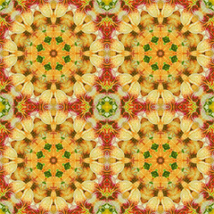 Seamless floral pattern paintings on fabric