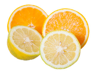 sliced ??oranges and lemons