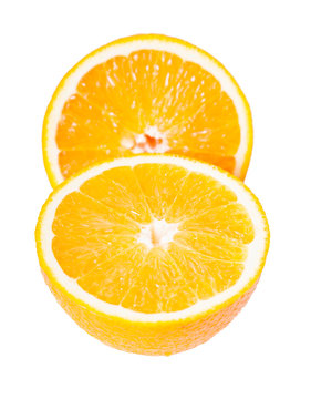 juicy ripe cut oranges