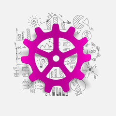 Drawing business formulas: cogwheel