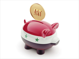 Syria Art Concept Piggy Concept