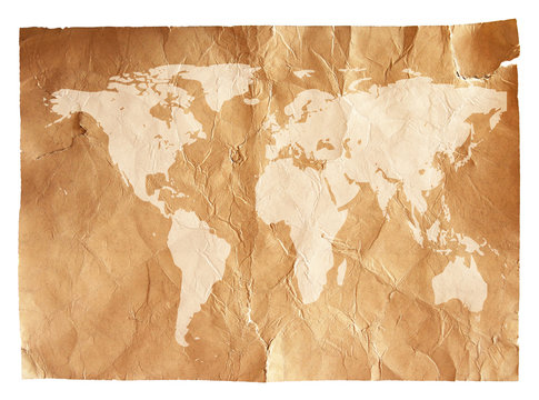 Fototapeta Grunge world map background