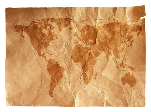 Fototapeta Grunge world map background
