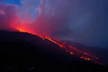 Crédence de cuisine en verre imprimé Volcan Eruption volcano Etna
