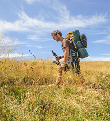 auf Trekkingtour unterwegs
