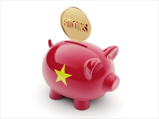 Vietnam Bitcoin Concept Piggy Concept