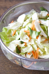 fresh sliced and chopped vegetables for fried vegetables