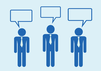 Man People Thinking Talking Conversation Icon Symbol Sign Pictog