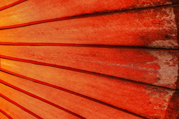 Red background made from old umbrellas