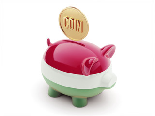 Hungary Coin Concept Piggy Concept