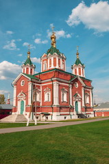 Fototapeta na wymiar Holy Cross Cathedral in Kremlin ancient city of Kolomna