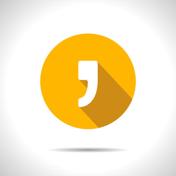 Vector comma icon. Eps10