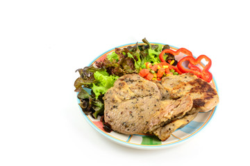 Pork steak with vegetable
