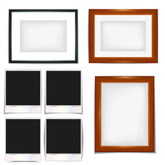 Fototapeta na wymiar frame and shadow set, wooden frame, polaroid