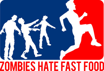 Zombies Hate Fast Food Sport Logo