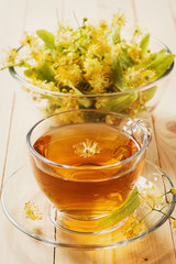 Tea made from linden flowers