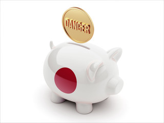 Japan Danger Concept Piggy Concept