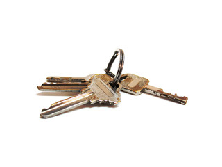 keys on white background
