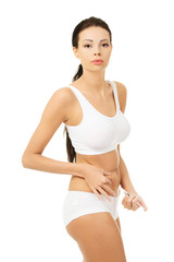 Fototapeta premium Diabetes patient make an abdomen insulin injection