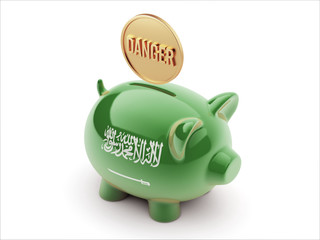 Saudi Arabia Danger Concept Piggy Concept