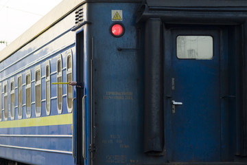Фрагмент отправляющегося железнодорожного состава
