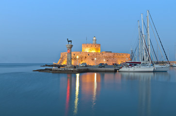 Saint Nikolaos fortress at Rhodes island in Greece