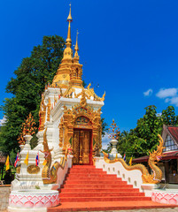 Naklejka premium Temple in Mae Chaem district, Chiangmai province of Thailand