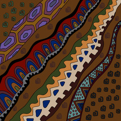 Decorative background with african patterns