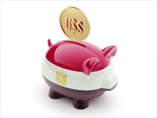Egypt Dollar Sign Concept Piggy Concept