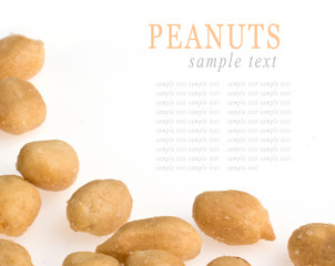 Peanuts isolated on white background