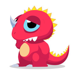 Illustration of cute dinosaurs