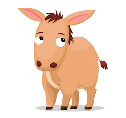 Illustration of cute donkey