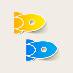 Obraz premium realistic design element: rocket