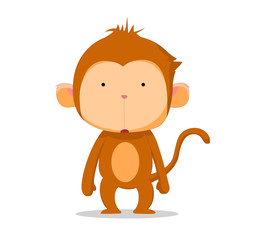 Illustration of cute monkey