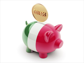Italy Dollars Concept Piggy Concept