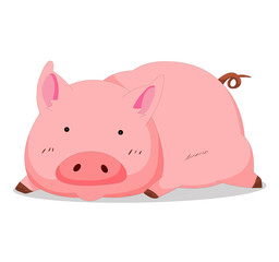 Illustration of cute pig