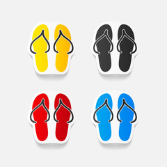 realistic design element: slippers