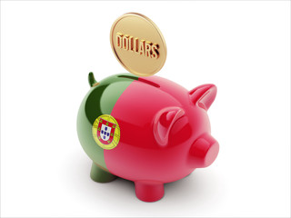 Portugal Dollars Concept Piggy Concept