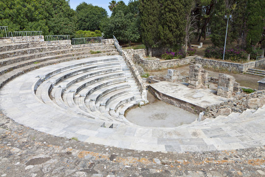 The Roman Odeion of Kos island in Greece