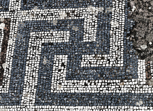 Ancient mosaic found at Kos island in Greece