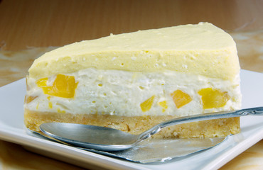 Mango cheesecake,seasoning dessert.