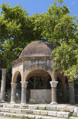 The tree of Hippocrates at Kos island in Greece