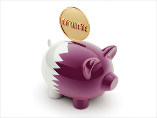 Qatar E-Commerce Concept Piggy Concept