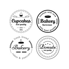 Bakery and cupcakes labels