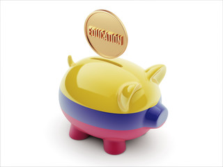 Colombia Education Concept Piggy Concept