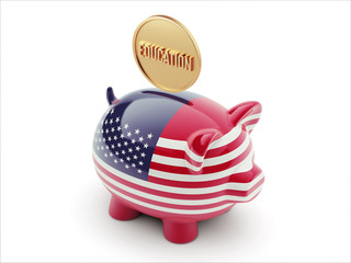 United States Education Concept Piggy Concept