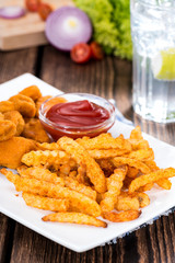 Chicken Nuggets with French Fries