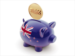 New Zealand Euro Concept Piggy Concept