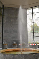 Geyser of thermal mineral water in Karlovy Vary, Czech Republic