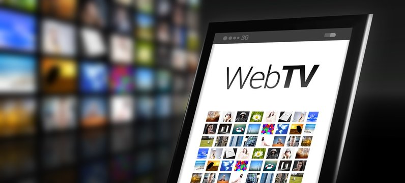 Web television tablet with many app icons